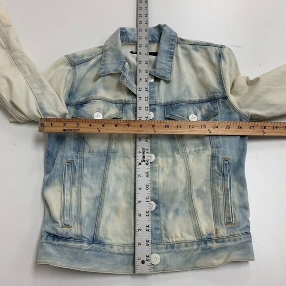 3x1 NYC Denim Jacket Womens S Small Acid Wash Cotton Tie Dye White Buttons - Picture 7 of 12